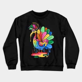 Rainbow Bird Crewneck Sweatshirt